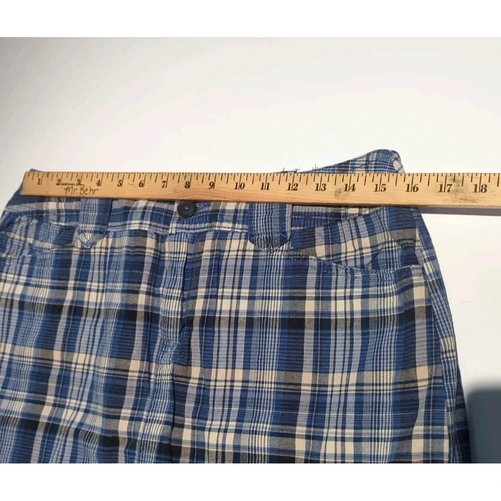 St  Johns Bay Plaid Skort Size 12 Cotton Stretch Preppy Academic Short skirt